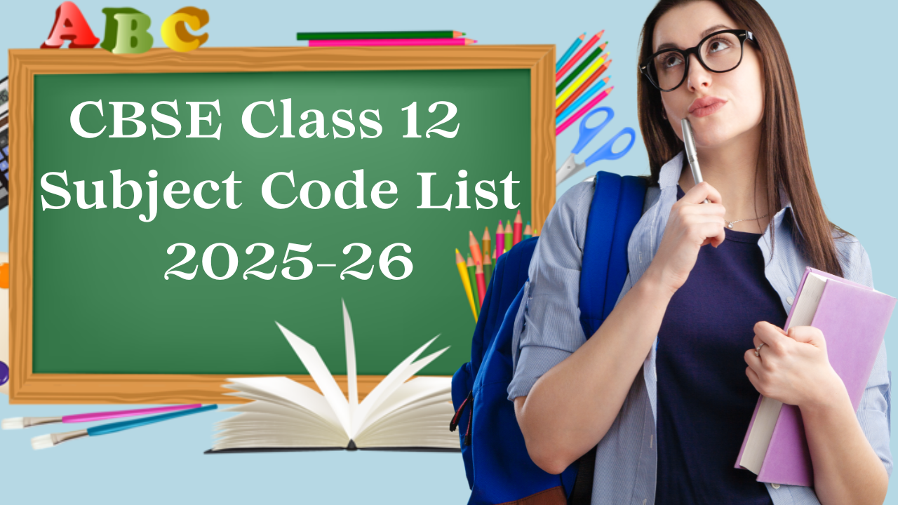 CBSE Class 12 Subject Code List 2025-26