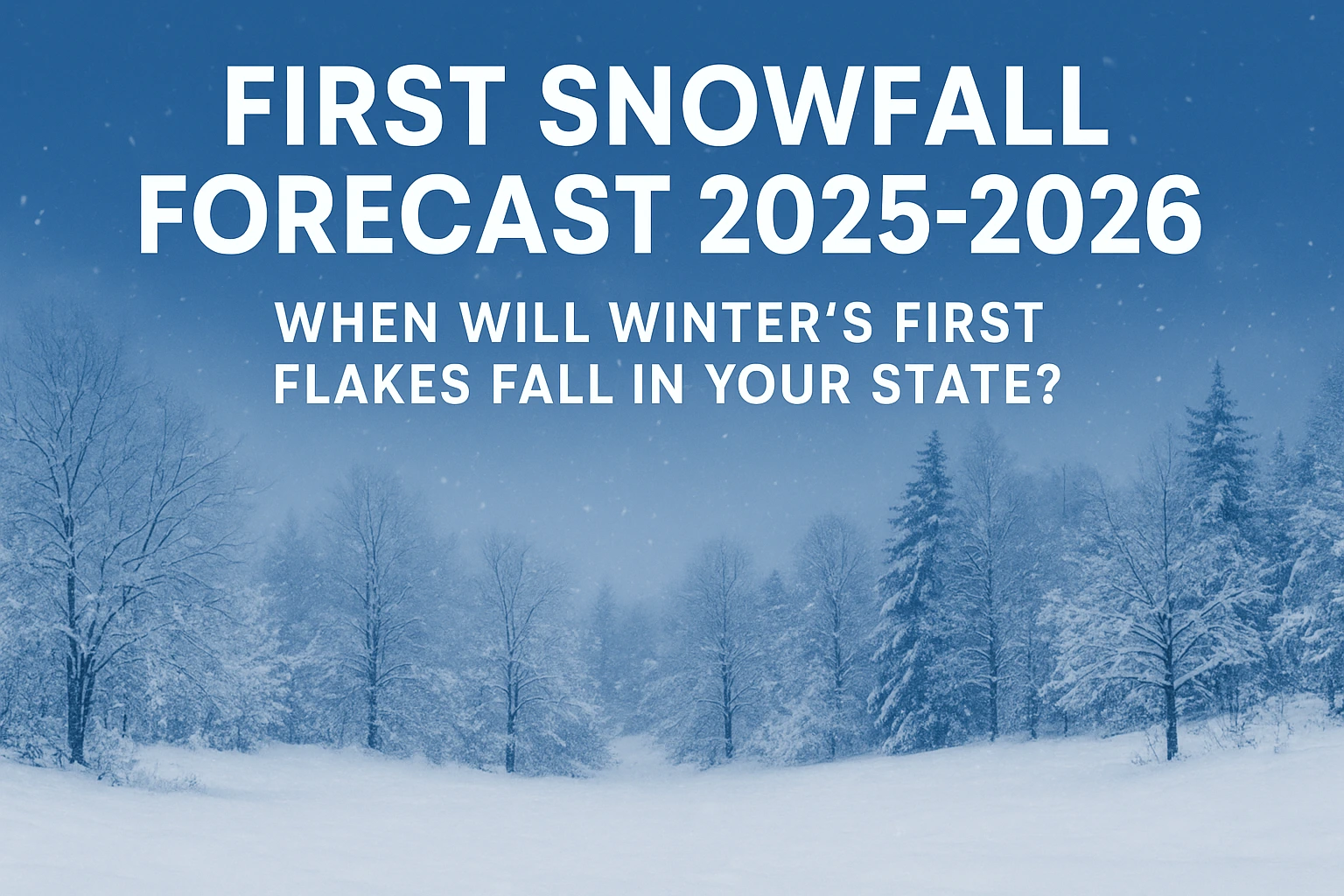 First Snowfall Forecast 2025-2026